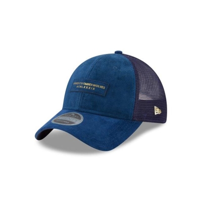 Blue Minnesota Timberwolves Hat - New Era NBA Trucker 9TWENTY Adjustable Caps USA3564807